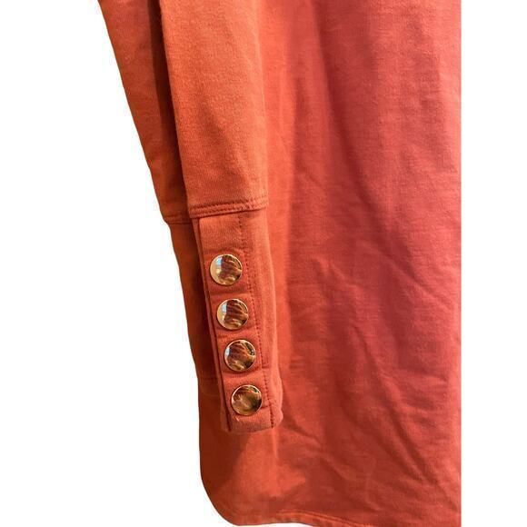 Soft Surroundings Valerie Pullover Vermilion Orange Red Cowl Neck Long‎ Sleeve - Picture 4 of 9